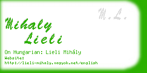 mihaly lieli business card